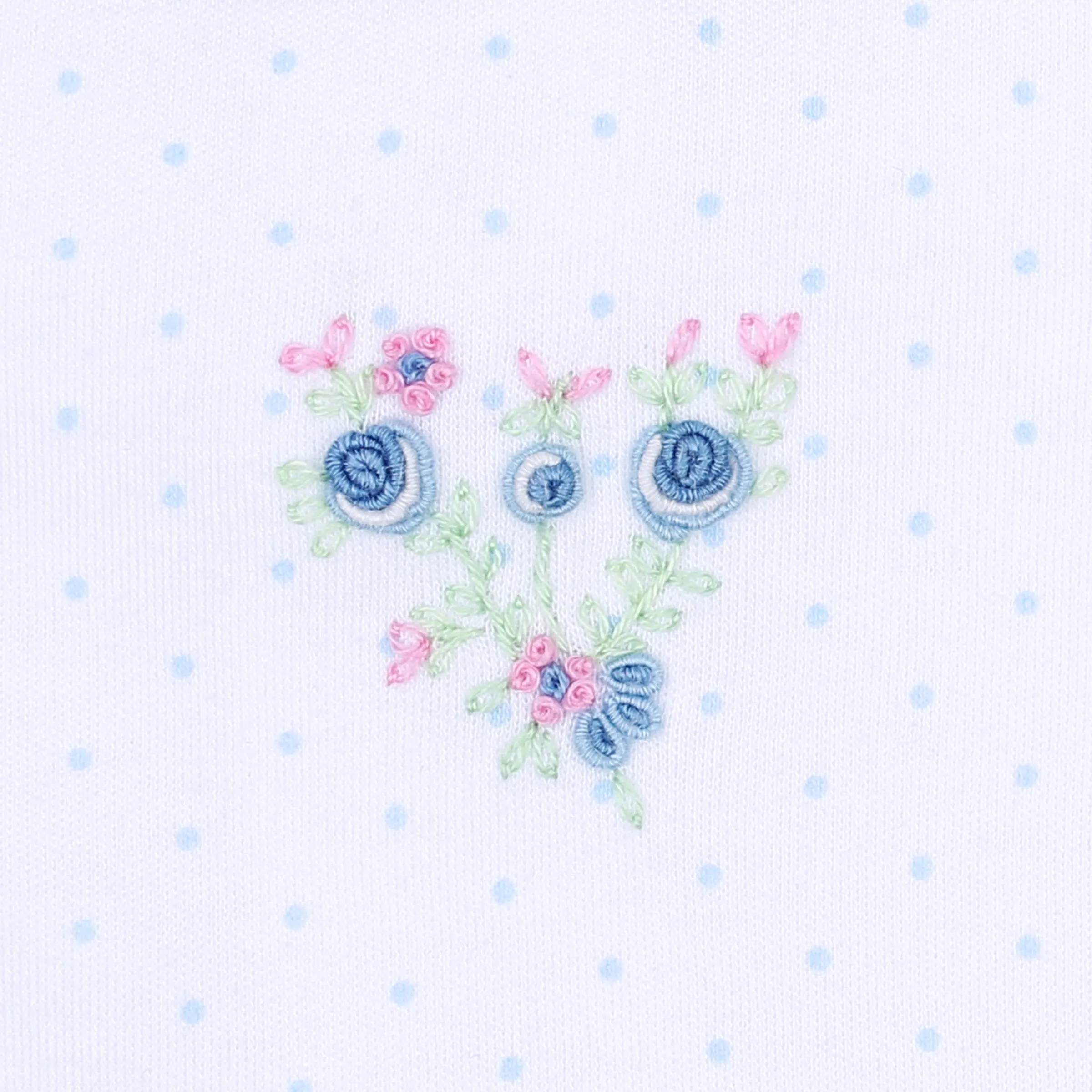 Anna's Classics Embroidered Ruffle Receiving Blanket