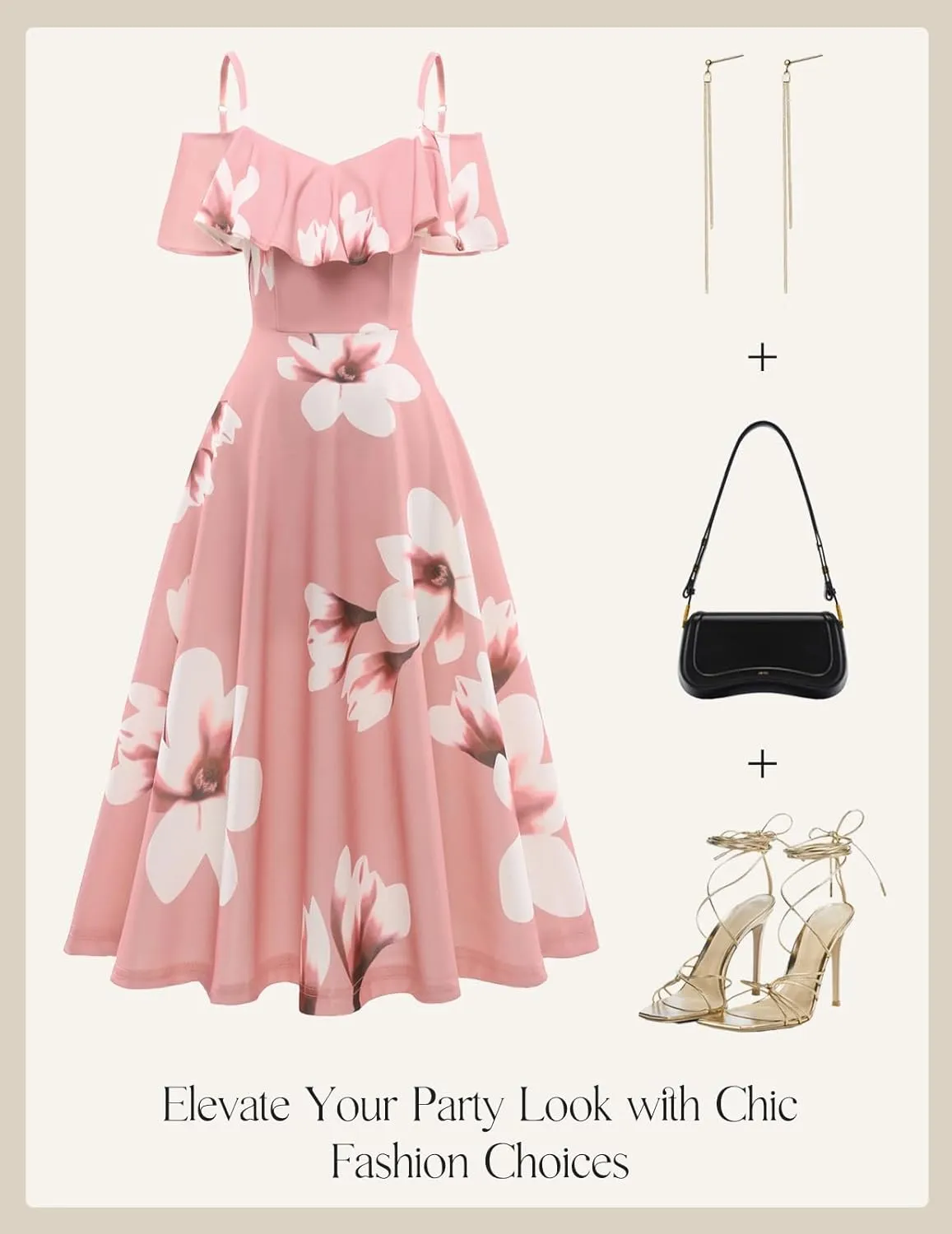 Bbonlinedress Womens Off Shoulder Summer Wedding Guest Dress Formal Cocktail Prom Graduation Homecoming A-line Midi Dress