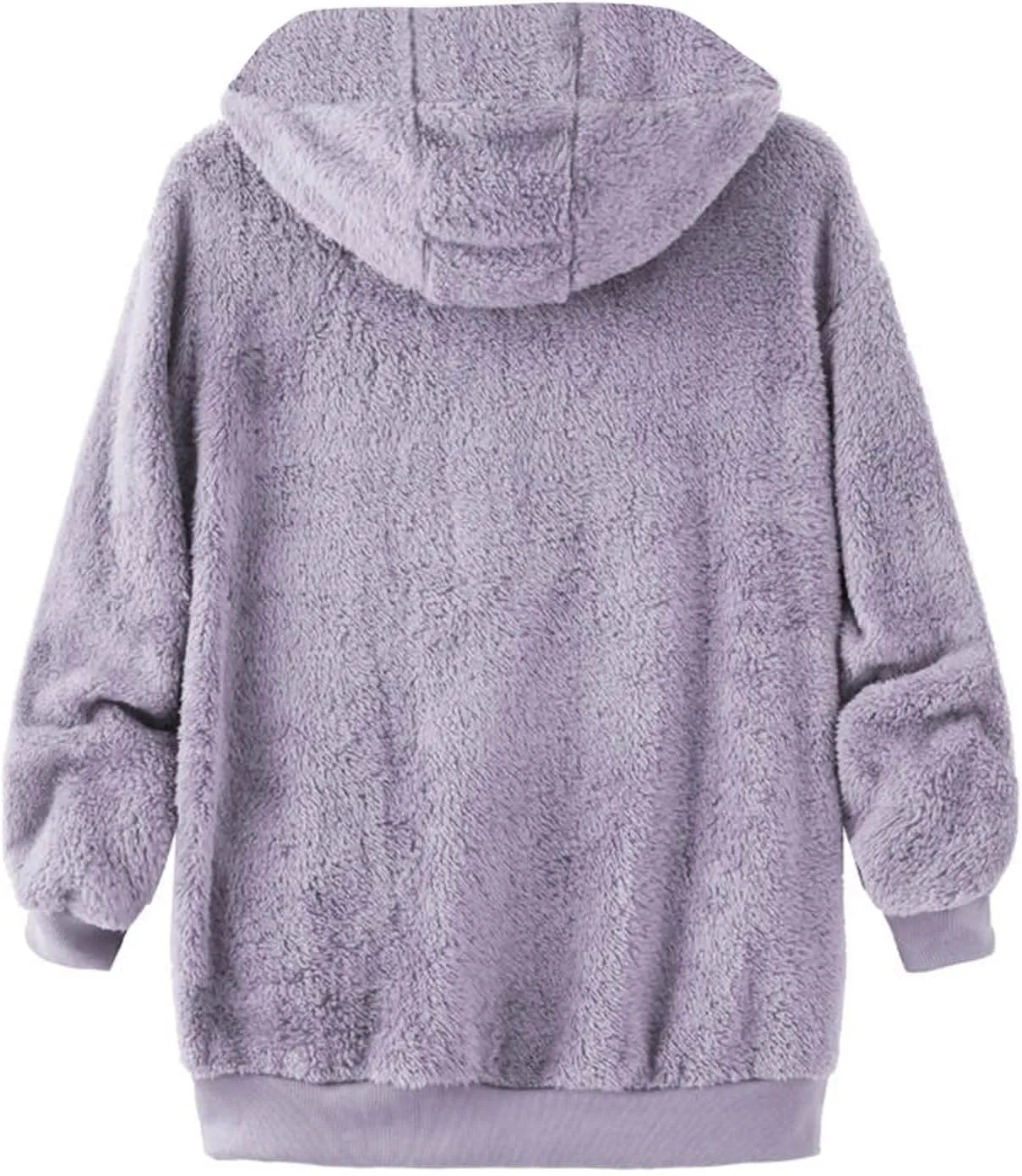 Cbcbtwo Fuzzy Fleece Jacket for Women Plus Size Warm Winter Coats Fluffy Sherpa Hoodie Zip up Casual Cardigan Outerwear
