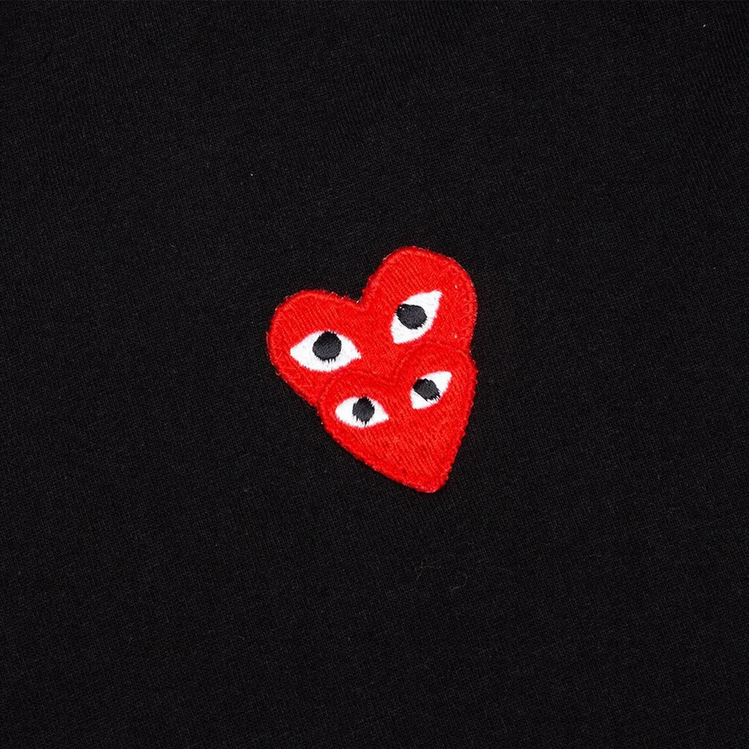 Comme Des Garcons T-Shirt Stacked Heart 'Black'