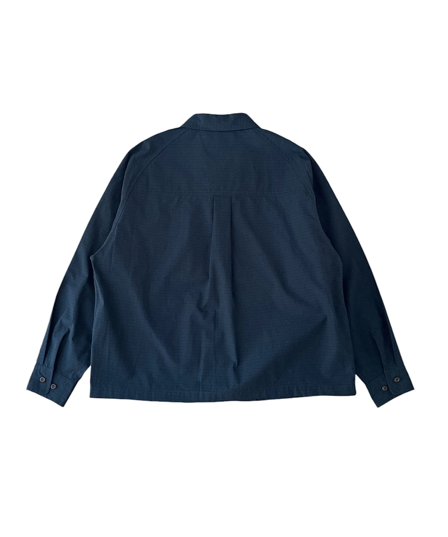 DRY ZIP-UP SWING SHIRT " NAVY CHECK"