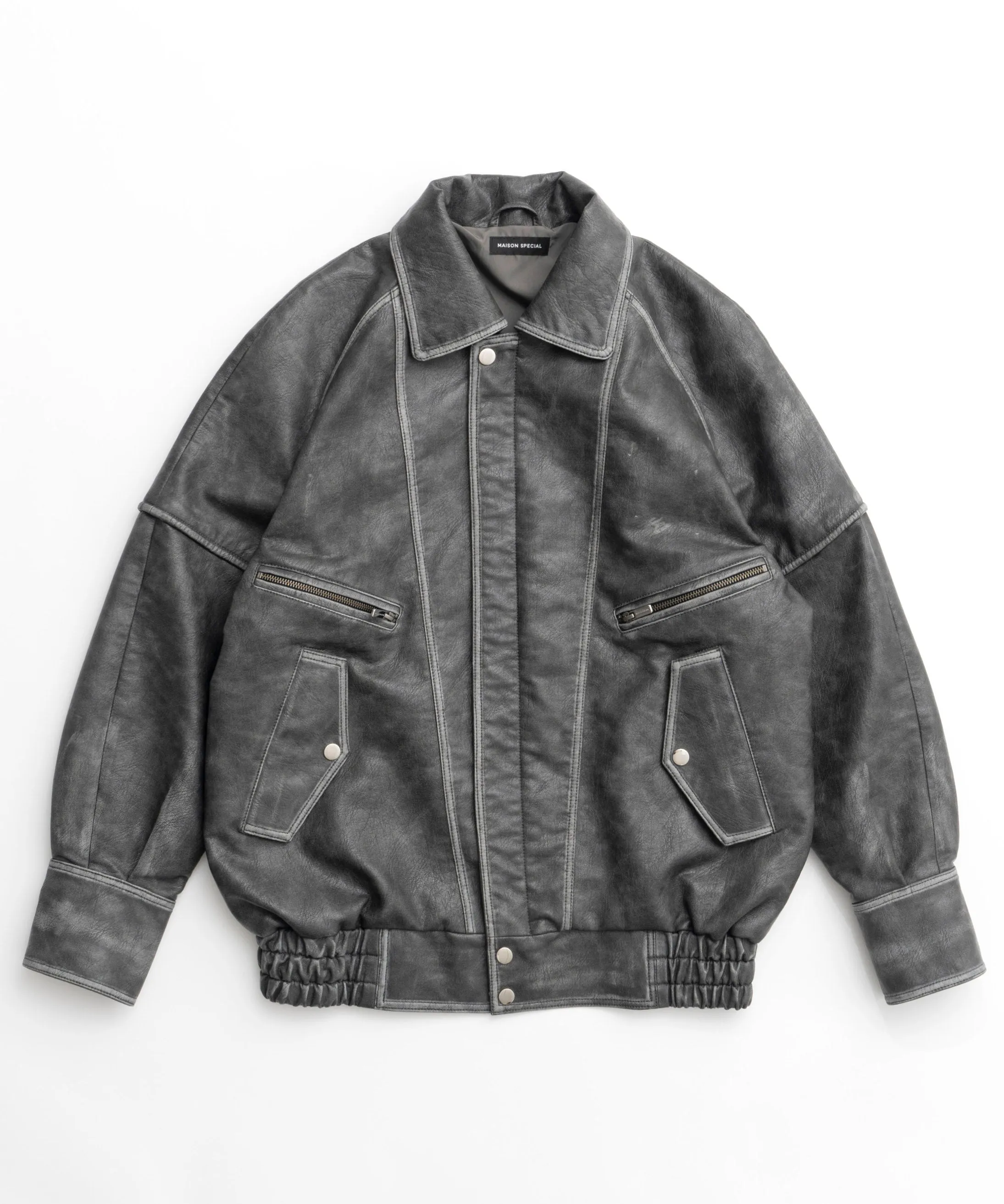 Faux Leather Oversized Blouson