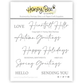 Honey Bee Stamps - Clear Stamps - Seasonal Sentiments
