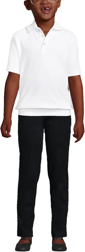 Lands' End School Uniform Big Kids Short Sleeve Banded Bottom Polo Shirt