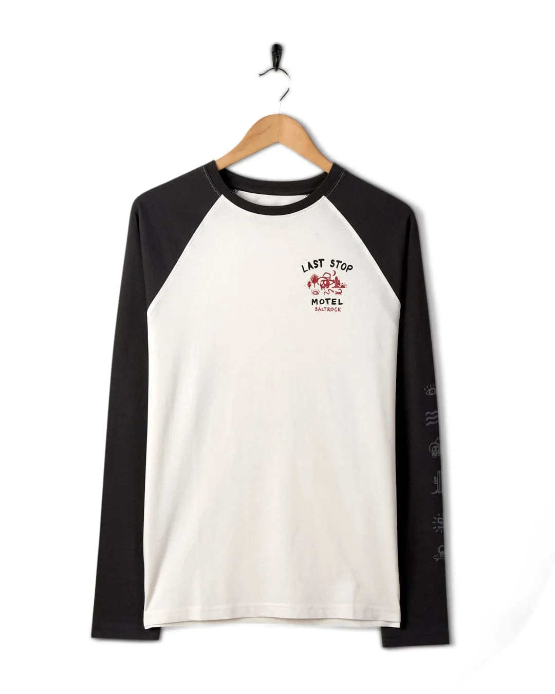 Last Stop - Long Sleeve Raglan - White