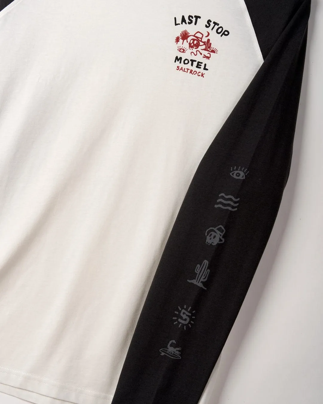 Last Stop - Long Sleeve Raglan - White