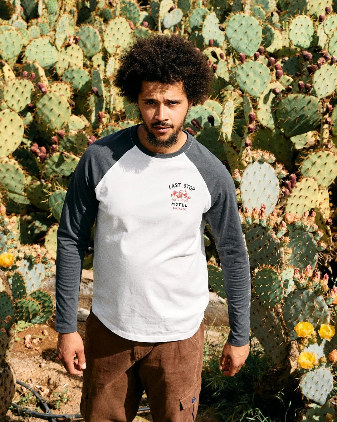 Last Stop - Long Sleeve Raglan - White