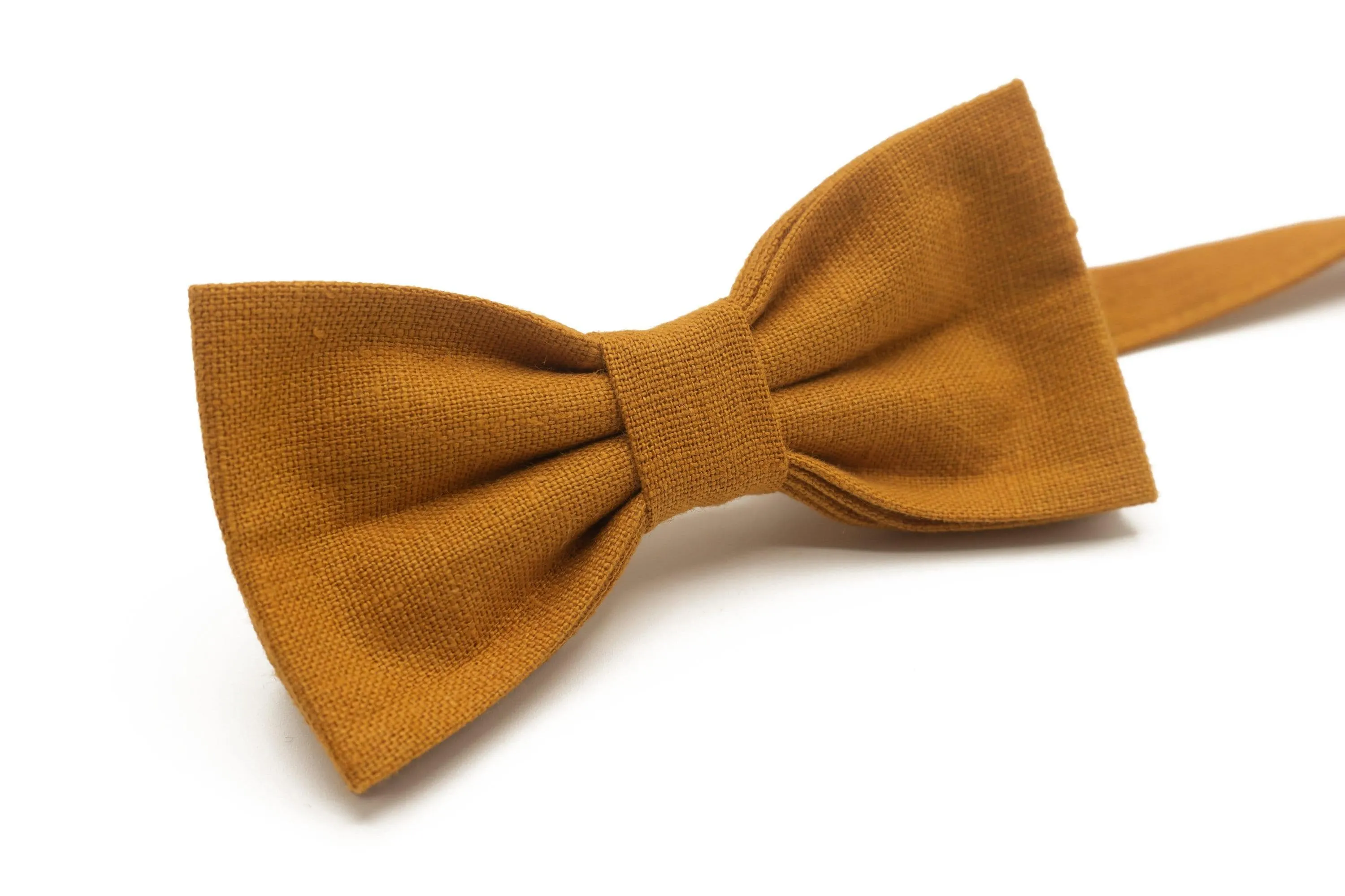 Mustard Bow Tie and Suspender Set for Boys and Men - Add a Pop of Color to Your Outfit