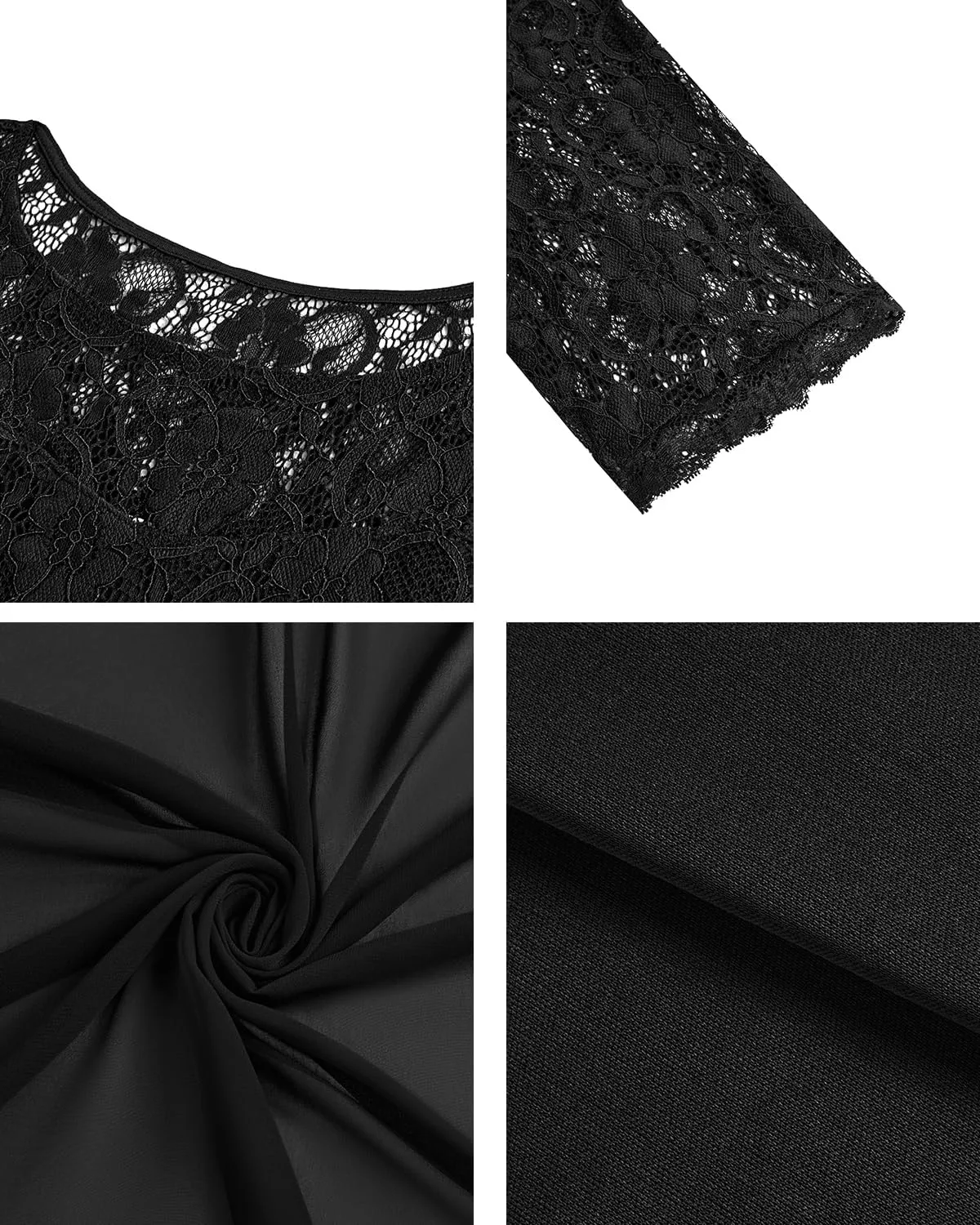 Pinup Fashion Plus Size Lace Chiffon Wedding Guest Dresses Women Cocktail Party Midi Dress