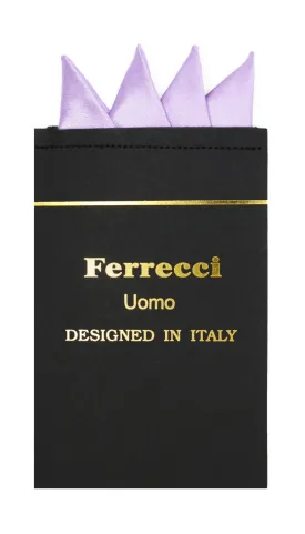 Pre-Folded Microfiber Light Lavender Handkerchief Pocket Square