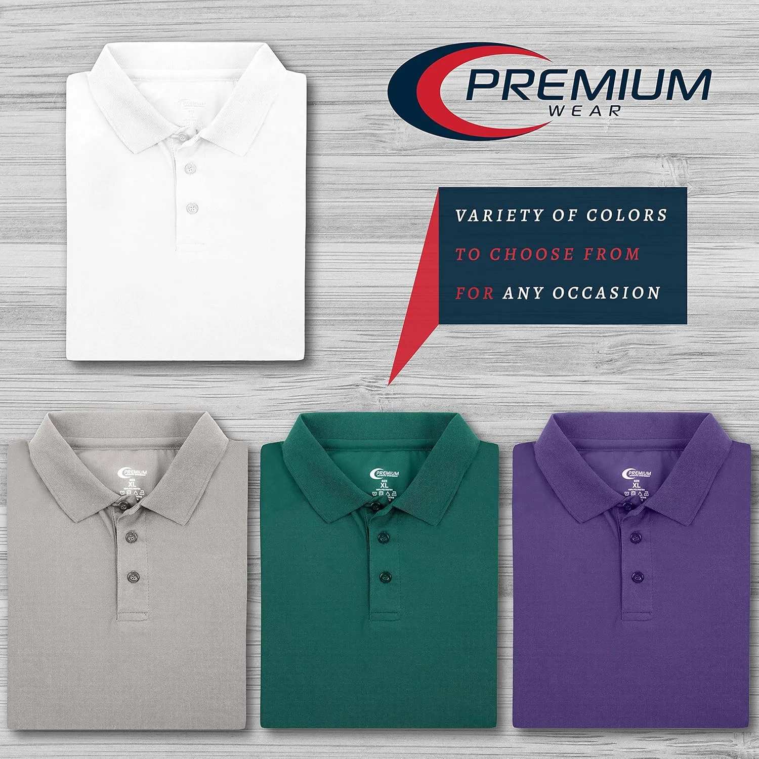 Premium Wear Boys High Moisture Wicking Polo T Shirts