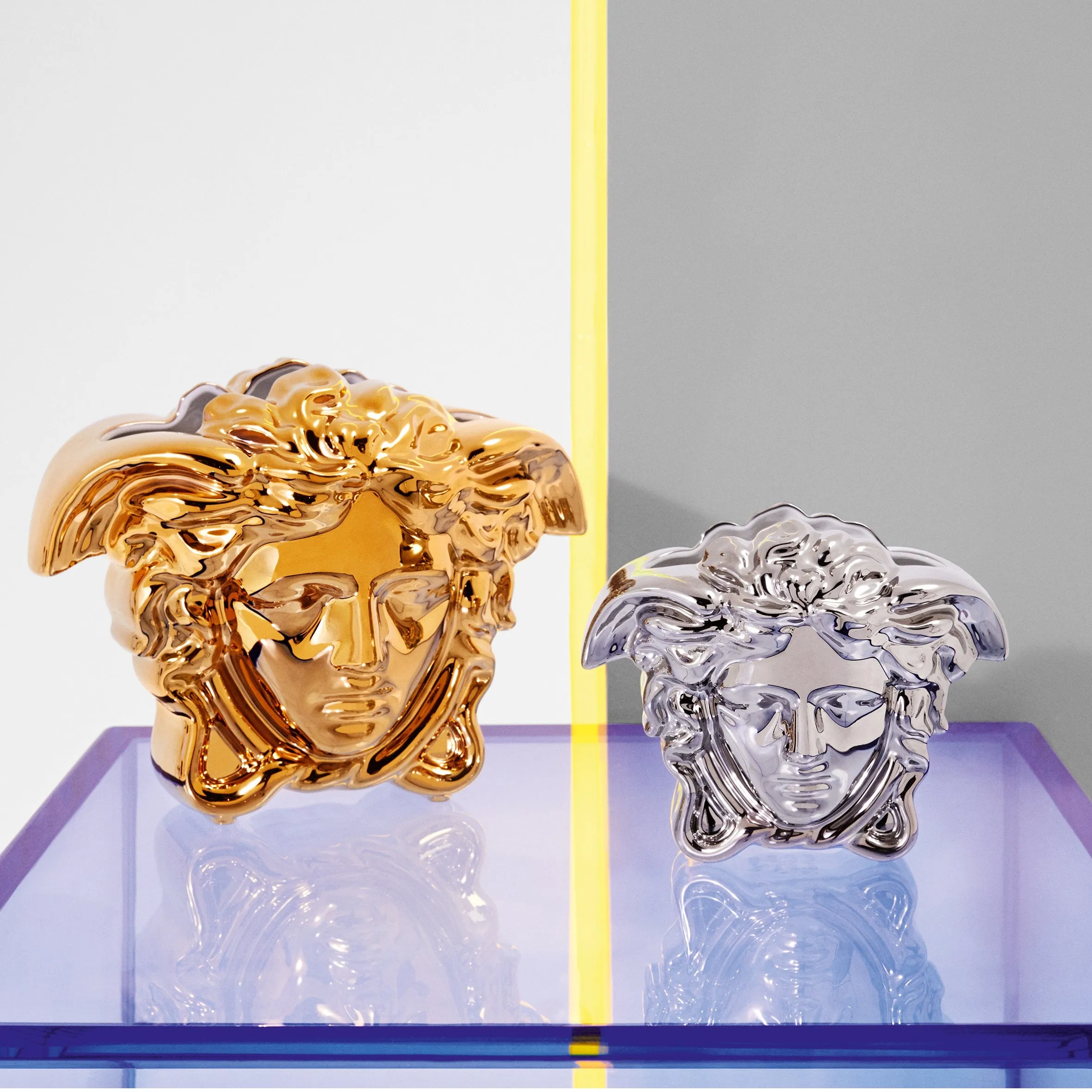 Rosenthal Versace Medusa Paperweight Amber