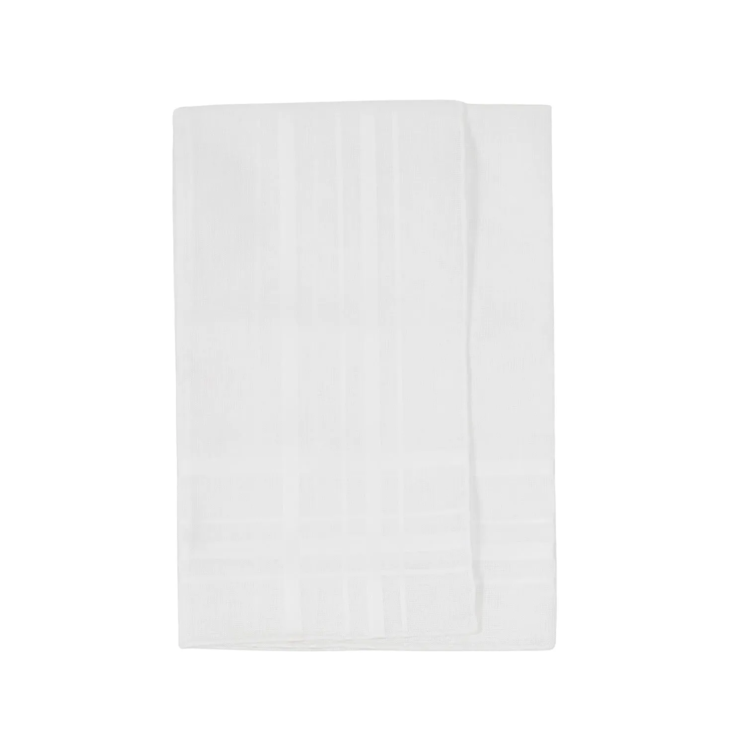 Simonnot Godard White Sonate Cotton Pocket Square