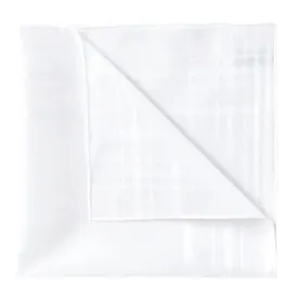 Simonnot Godard White Sonate Cotton Pocket Square