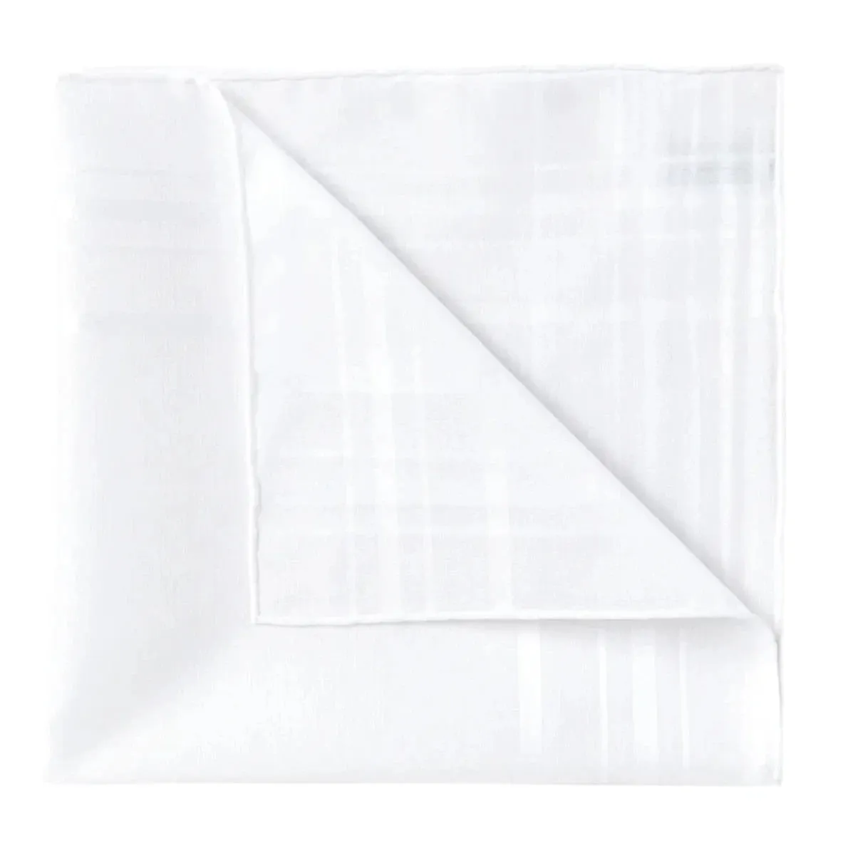 Simonnot Godard White Sonate Cotton Pocket Square