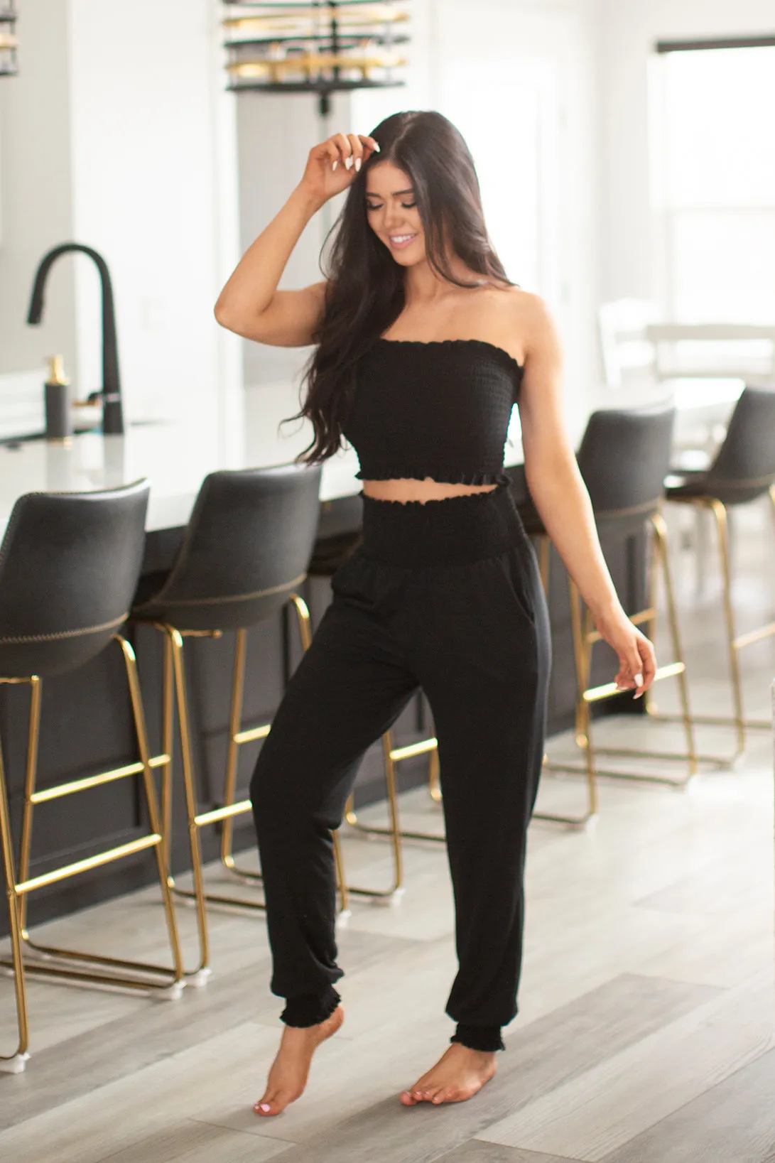 Smocked Top and Jogger Set