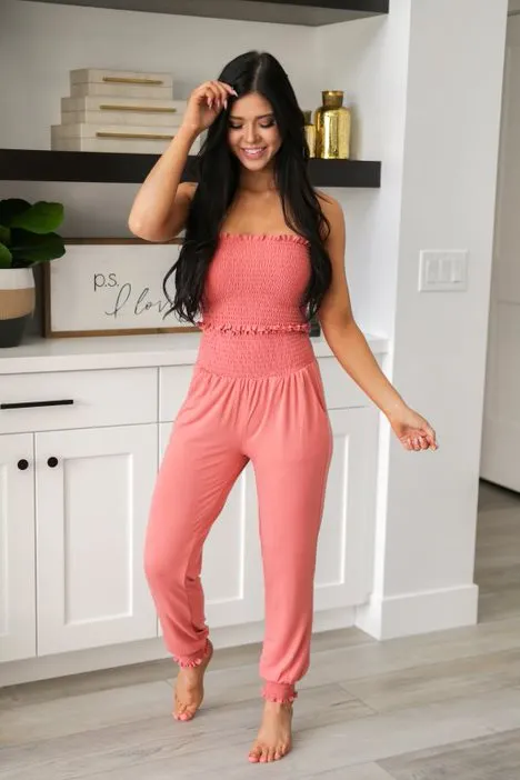 Smocked Top and Jogger Set