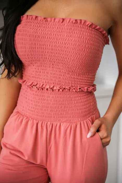 Smocked Top and Jogger Set