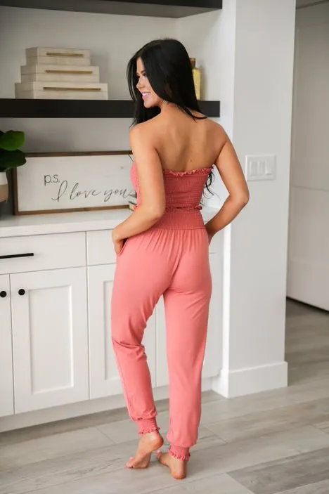 Smocked Top and Jogger Set
